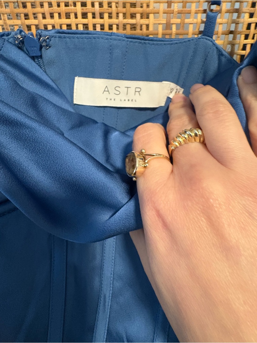 REVOLVE ASTR the Label Cannes Dress in Denim Blue. - Picture 6 of 7